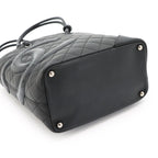 Chanel Cambon Line Tote Calfskin Enamel Black Silver — view 5