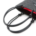 Chanel Cambon Line Tote Calfskin Enamel Black Silver — view 6