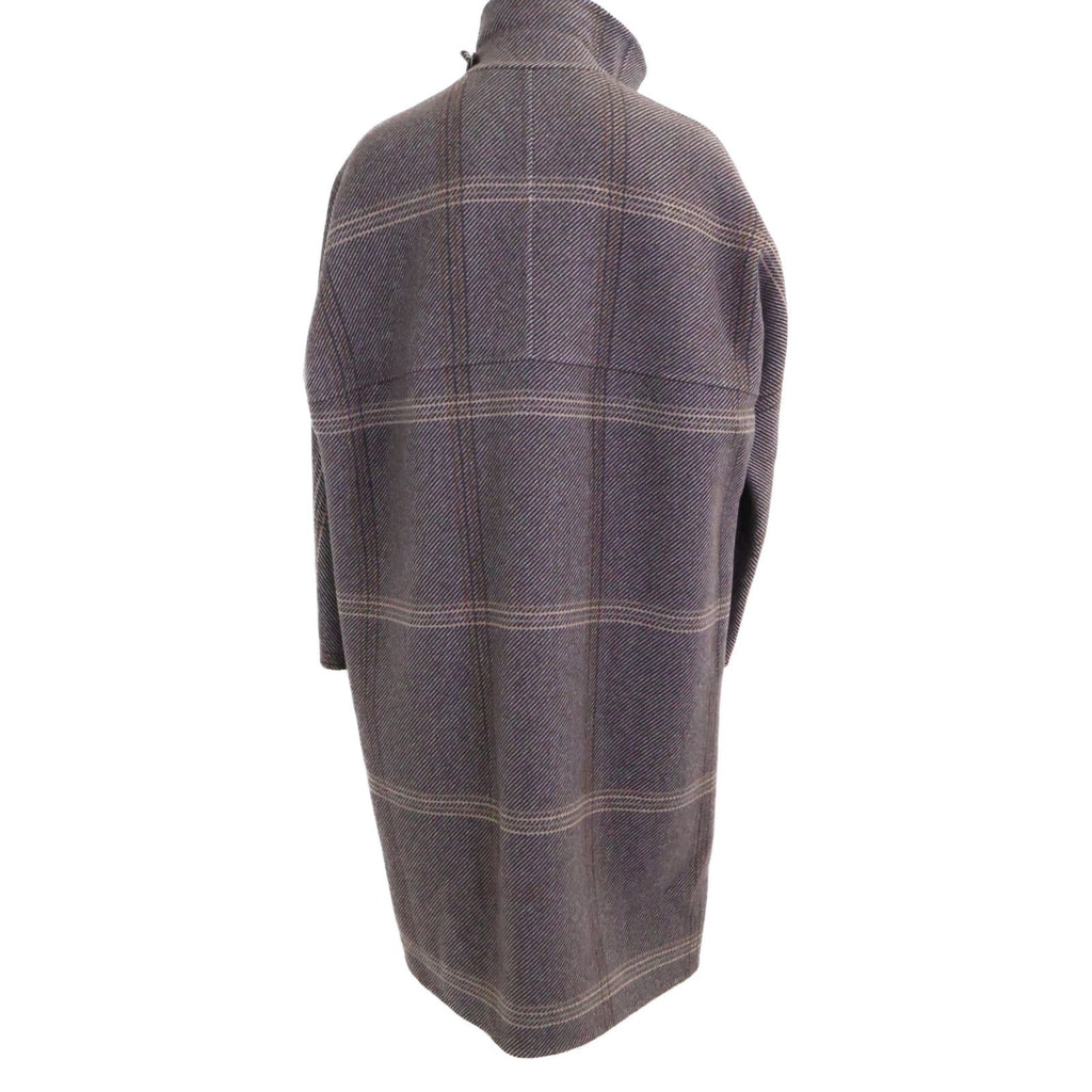 Hermes Check Cashmere 100% Stand Collar 36 Shoulder Bag — view 3
