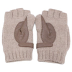Hermes Lionel Cashmere Knit Deerskin Mittens Sweater Gloves — view 5