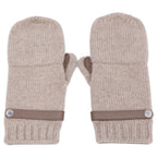Hermes Lionel Cashmere Knit Deerskin Mittens Sweater Gloves — view 2