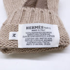 Hermes Lionel Cashmere Knit Deerskin Mittens Sweater Gloves — view 8