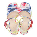 Loewe Tie Dye Canvas Wedge Sandals — view 5