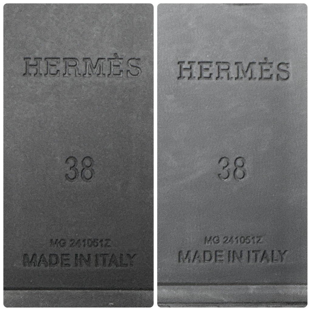 Hermes Island Sandals 38 Black Thong — view 9