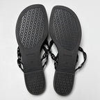 Hermes Island Sandals 38 Black Thong — view 7