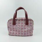 Chanel CC Logo New Travel Shoulder Bag Pink Nylon Vintage — view 2