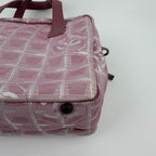 Chanel CC Logo New Travel Shoulder Bag Pink Nylon Vintage — view 8