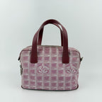 Chanel CC Logo New Travel Shoulder Bag Pink Nylon Vintage — view 3