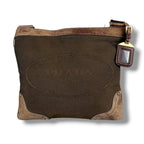 Prada Logo Jacquard Shoulder Bag Cross Canvas Brown Khaki — view 2