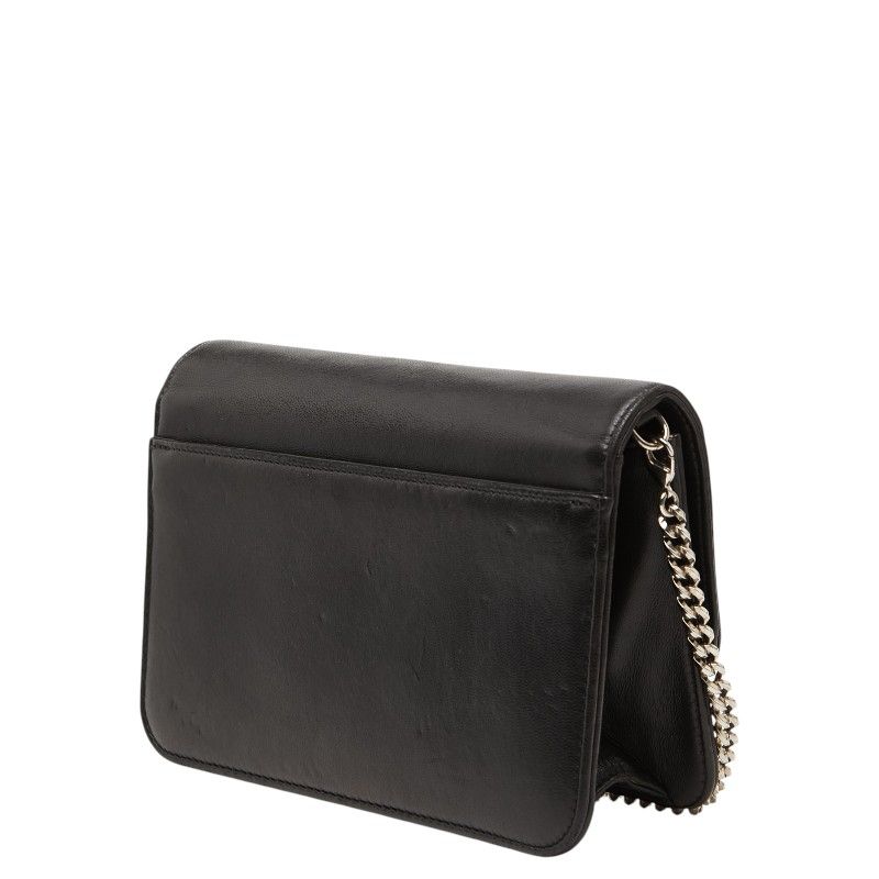 Dior Crossbody Chain Patch Shoulder Bag Black Pink Leather Sequins — view 2