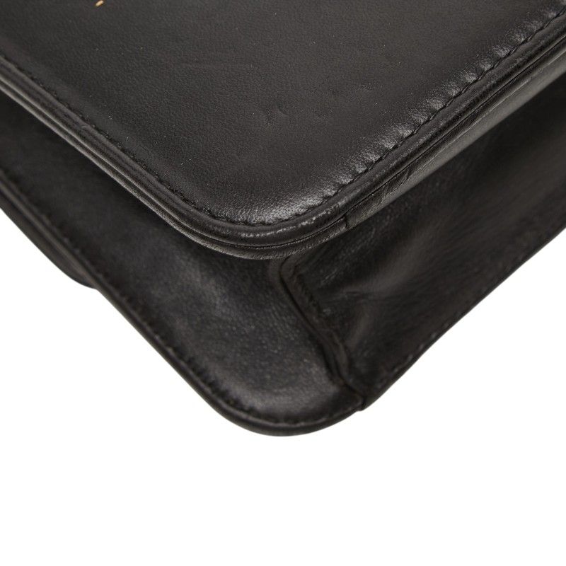 Dior Crossbody Chain Patch Shoulder Bag Black Pink Leather Sequins — view 7