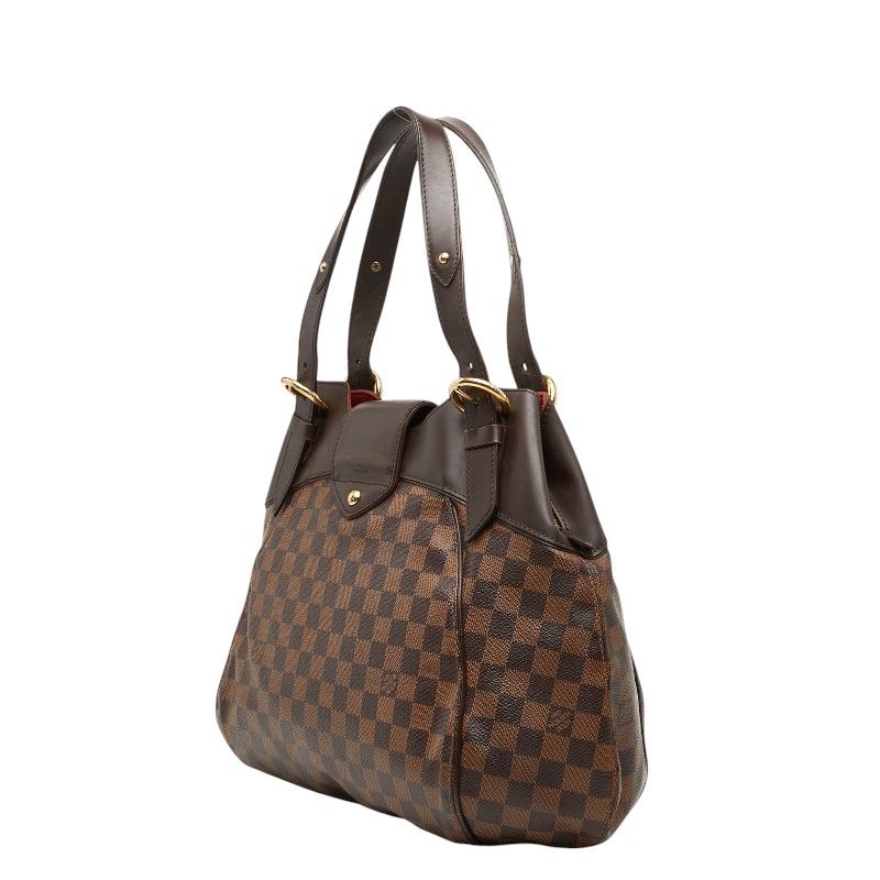 Louis Vuitton Damier Sistina GM Tote Brown Leather — view 2