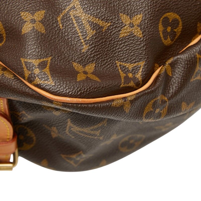 Louis Vuitton Monogram Saumur 35 Crossbody Shoulder Bag Brown Leather — view 7