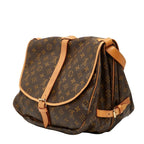 Louis Vuitton Monogram Saumur 35 Crossbody Shoulder Bag Brown Leather — view 2