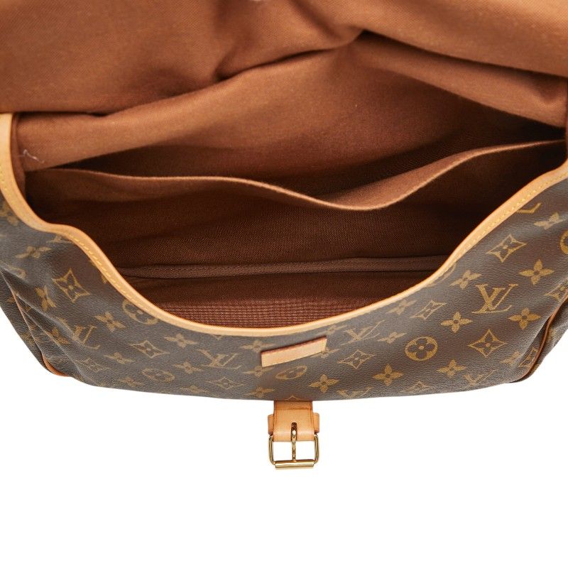 Louis Vuitton Monogram Saumur 35 Crossbody Shoulder Bag Brown Leather — view 8