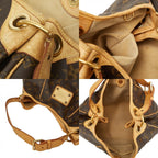 Louis Vuitton Monogram Galleria PM Shoulder Bag Brown Leather — view 9