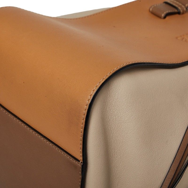 Loewe Anagram Hammock Small Shoulder Bag Drawstring 2-Way Beige Brown Leather — view 4
