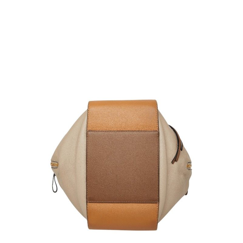 Loewe Anagram Hammock Small Shoulder Bag Drawstring 2-Way Beige Brown Leather — view 3