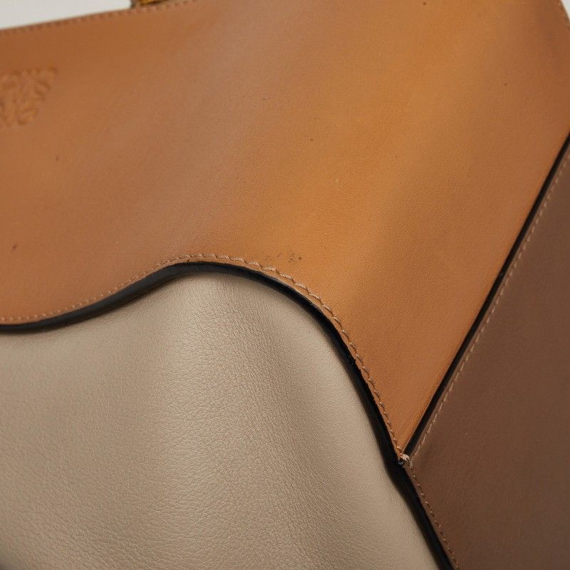Loewe Anagram Hammock Small Shoulder Bag Drawstring 2-Way Beige Brown Leather — view 5