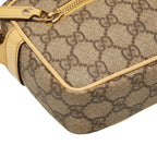 Gucci GG Supreme Crossbody Shoulder Bag Beige Leather — view 4