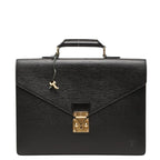 Louis Vuitton Epi Serviette Conseil Business Briefcase Noir Black Leather 1