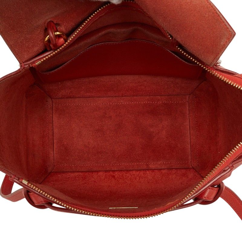 Celine Belt Bag Micro 2-Way Orange Leather — view 9
