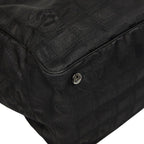 Chanel CC Logo New Travel Line Tote MM Black Nylon Leather — view 4