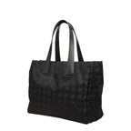 Chanel CC Logo New Travel Line Tote MM Black Nylon Leather — view 2