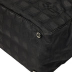 Chanel CC Logo New Travel Line Tote MM Black Nylon Leather — view 7