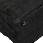 Chanel CC Logo New Travel Line Tote MM Black Nylon Leather — view 6