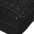 Chanel CC Logo New Travel Line Tote MM Black Nylon Leather — view 5