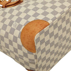 Louis Vuitton Damier Azur Hampstead MM Tote Shoulder Bag White Leather — view 4