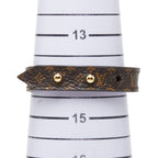 Louis Vuitton Monogram Bracelet Blue Mining 17 Brown Leather — view 7