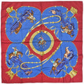 Hermes Carre 90 Pampa Prairie Scarf Silk Red Multicolor
