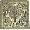 Hermes Carre 90 Axis Mundi of the World Scarf Silk Gray Multicolor