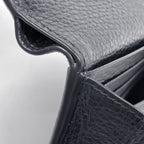 Gucci Double Bicolor Compact Wallet GG Supreme Bifold Beige Black — view 4