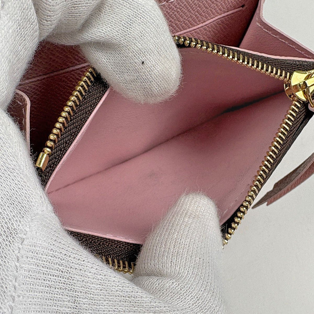 Louis Vuitton Porte-Monnaie Rosalie Coin Case Damier Brown Rose Valley Line — view 5