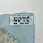 Hermes Carre 90 Key Pattern Key Scarf Silk Blue Brown — view 2