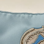 Hermes Carre 90 Key Pattern Key Scarf Silk Blue Brown — view 3