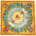 Hermes Carre 90 Prieres AU Vent Prayer in the Wind Scarf Silk Orange Multicolor