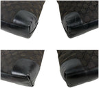Gucci GG Canvas Shoulder Bag Black Leather — view 6