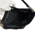 Gucci GG Canvas Shoulder Bag Black Leather — view 9
