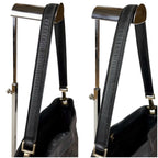 Gucci GG Canvas Shoulder Bag Black Leather — view 7