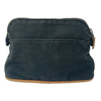 Hermes Pouch Black Brown Silver Leather — view 2