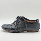 Hermes Evelyne Sneakers Leather Perforated Black — view 2