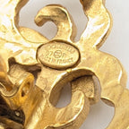 Chanel Earring CC Logo Gold Clover Vintage — view 5