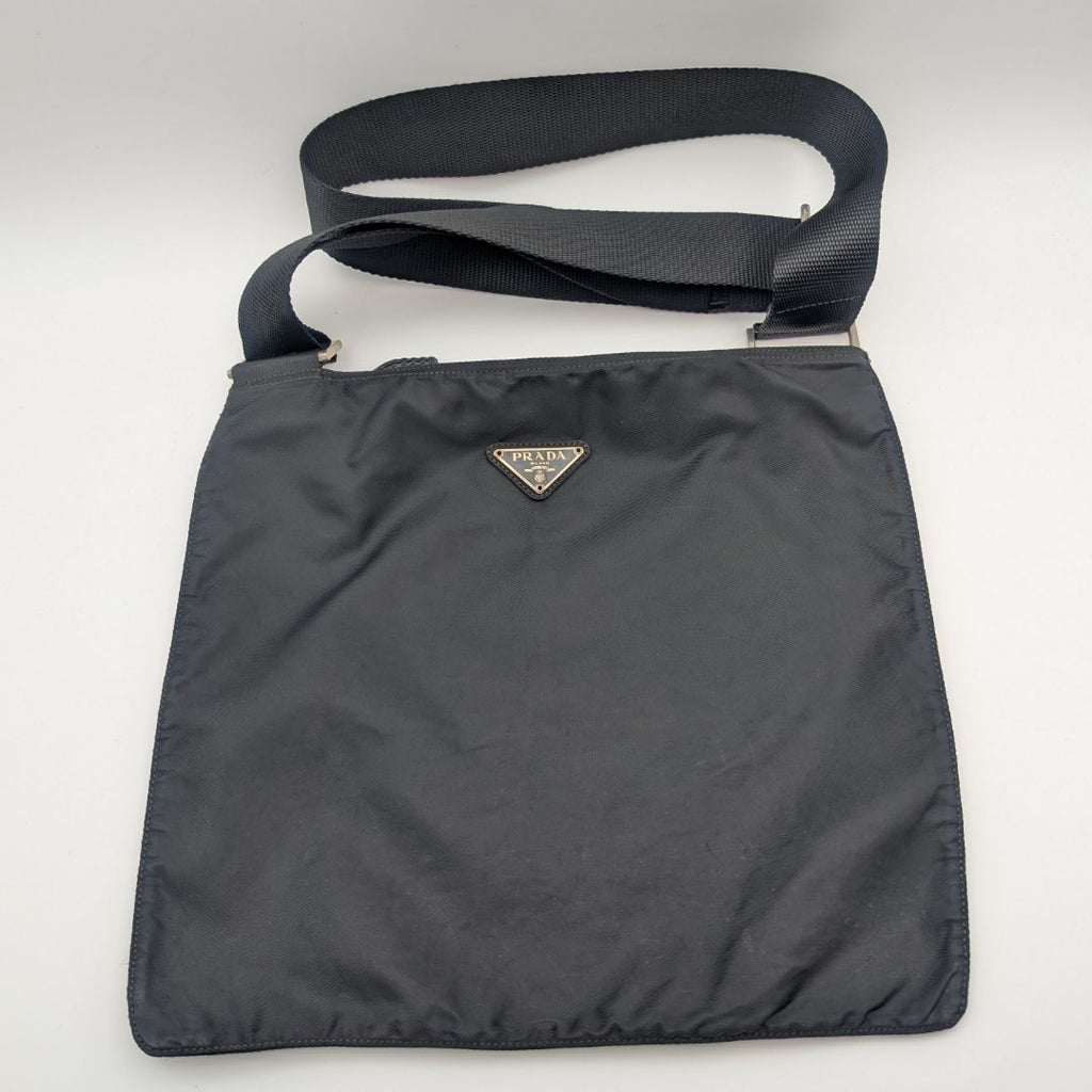 Prada Nylon Shoulder Bag Crossbody Black Triangle Logo