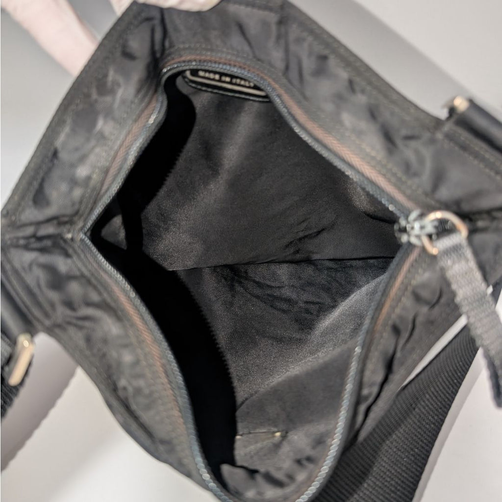Prada Nylon Shoulder Bag Crossbody Black Triangle Logo — view 7