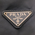 Prada Nylon Shoulder Bag Crossbody Black Triangle Logo — view 6