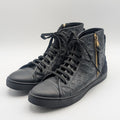Louis Vuitton High Cut Zip Up Sneakers Monogram Leather